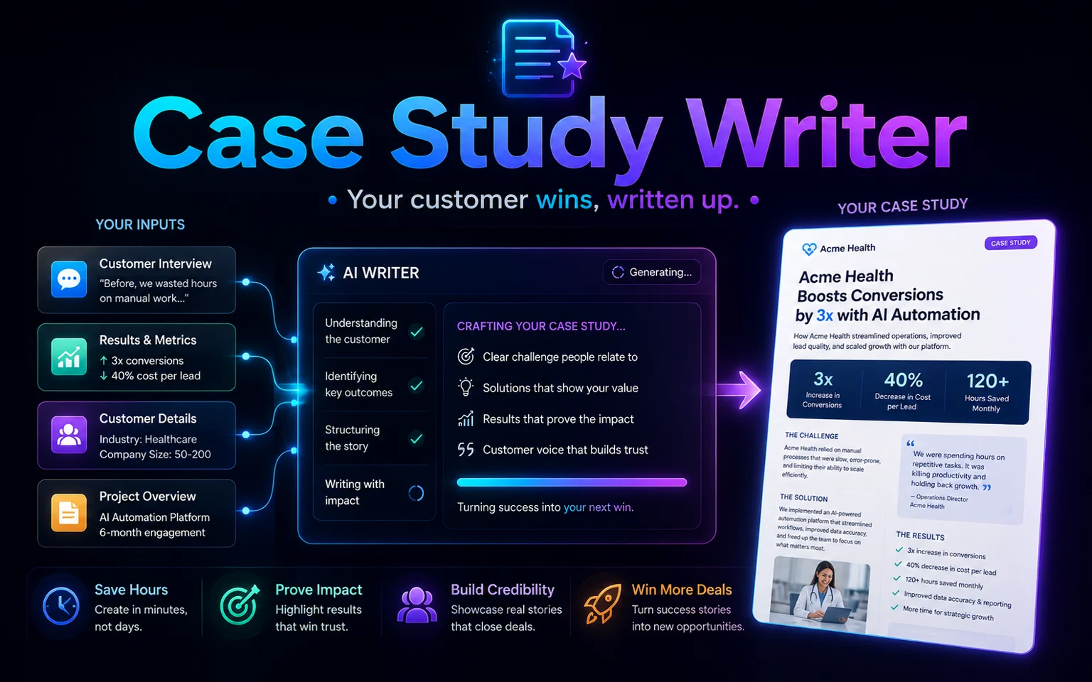 Case Study Writer card