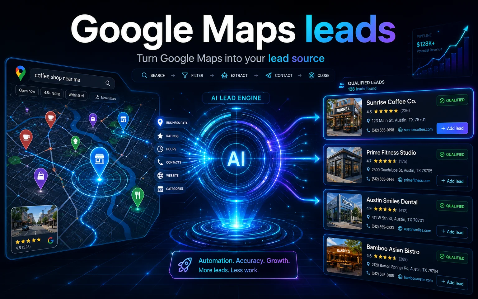 Google Maps leads card