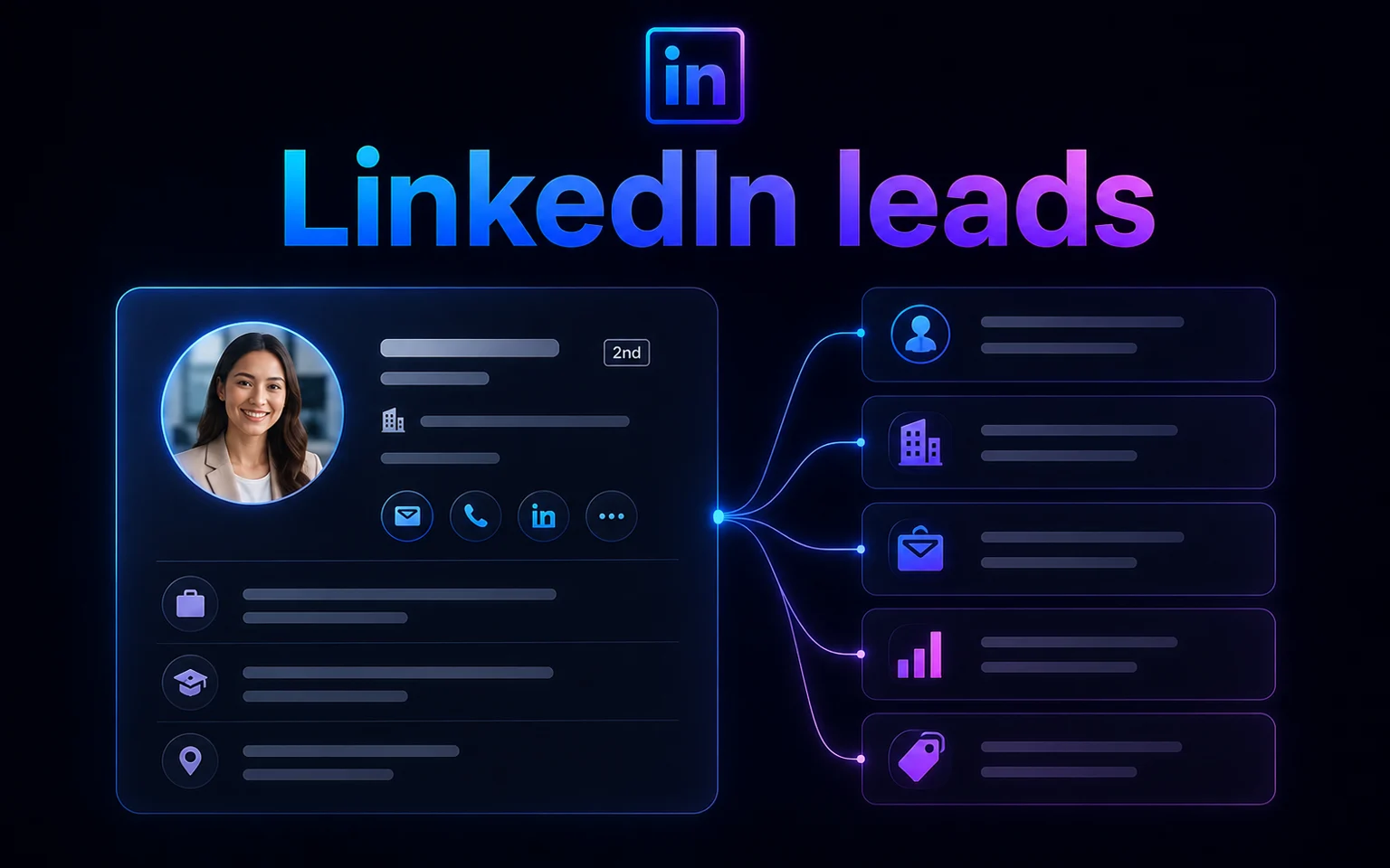 LinkedIn leads card