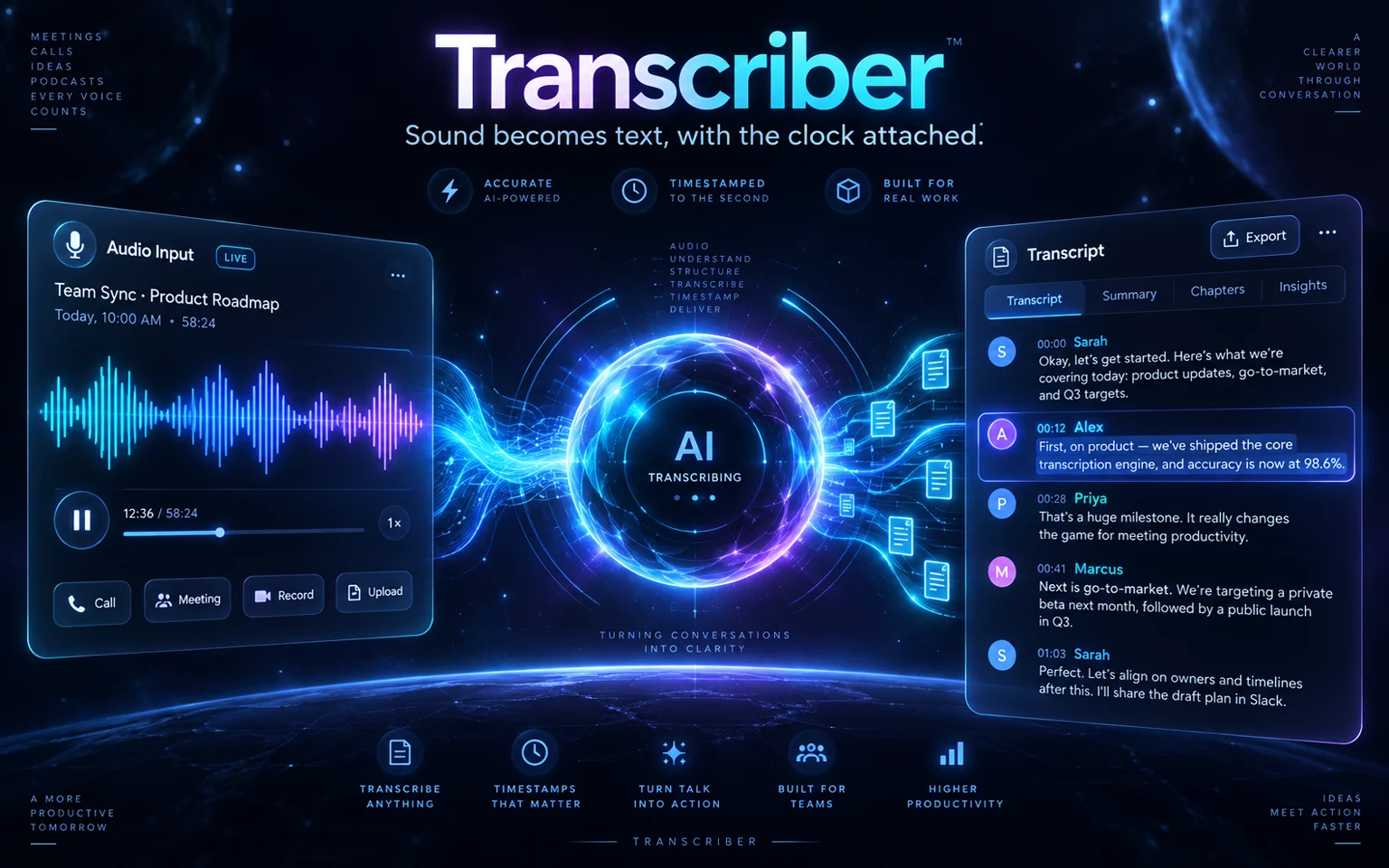 Transcriber card